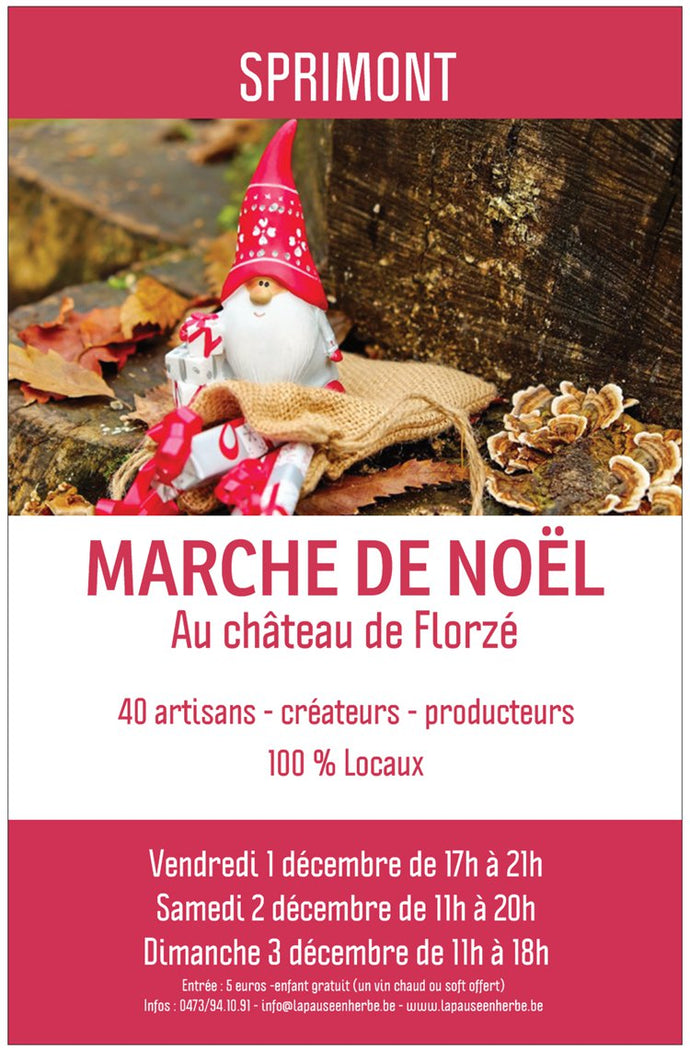 Je serai présent au marché de Noël 👍👍🎄🎄 au chateau de Florzé !!